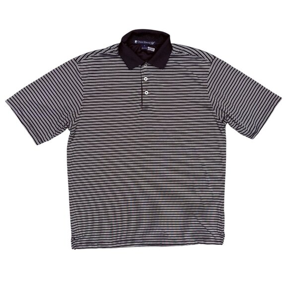 Chase Edward Golf Striped Polo Shirt Short Sleeve Small - Picture 1 of 7